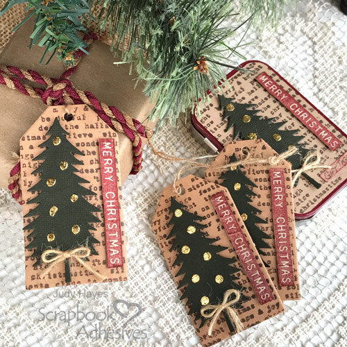 Rustic Farmhouse Merry Christmas Gift Tags and Tin Set by Judy Hayes for Scrapbook Adhesives by 3L