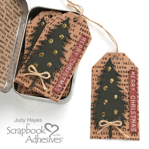 Rustic Farmhouse Merry Christmas Gift Tags and Tin Set by Judy Hayes for Scrapbook Adhesives by 3L