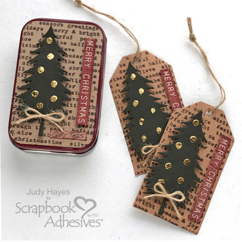 Rustic Farmhouse Merry Christmas Gift Tags and Tin Set by Judy Hayes for Scrapbook Adhesives by 3L