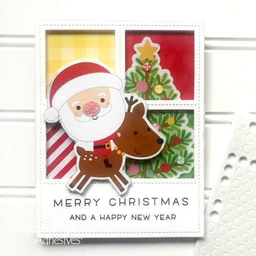 Merry Christmas Window Scene Cards Tutorial by Teri Anderson for Scrapbook Adhesives by 3L