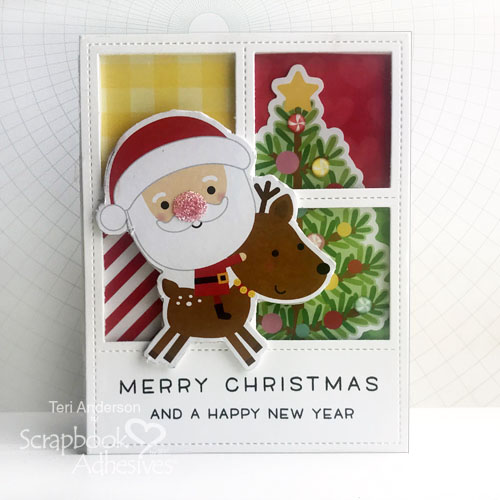 Merry Christmas Window Scene Cards Tutorial by Teri Anderson for Scrapbook Adhesives by 3L