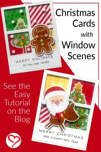 Happy Holidays and Merry Christmas Window Scene Cards Tutorial by Teri Anderson for Scrapbook Adhesives by 3L