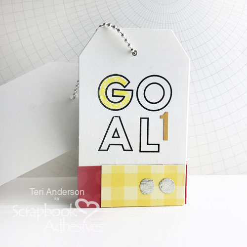 New Year's Goals Mini Tag Book Tutorial by Teri Anderson for Scrapbook Adhesives by 3L