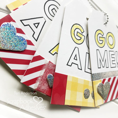 New Year's Goals Mini Tag Book Tutorial by Teri Anderson for Scrapbook Adhesives by 3L