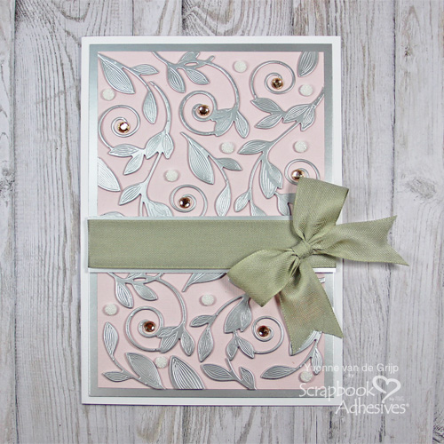 Romantic Flourished Card Tutorial by Yvonne van de Grijp for Scrapbook Adhesives by 3L