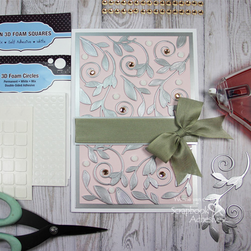 Romantic Flourished Card Tutorial by Yvonne van de Grijp for Scrapbook Adhesives by 3L