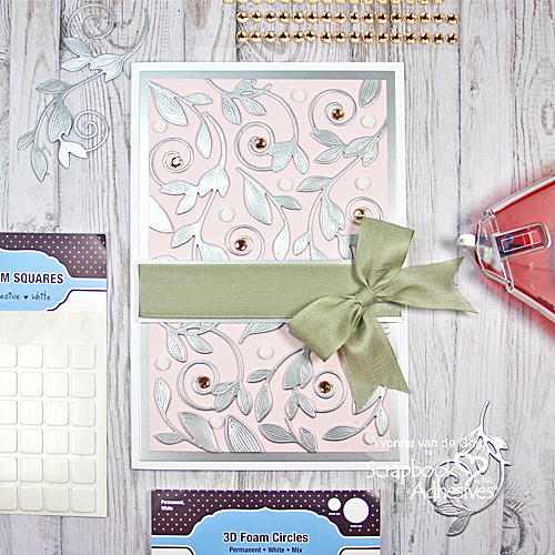 Romantic Flourished Card Tutorial by Yvonne van de Grijp for Scrapbook Adhesives by 3L
