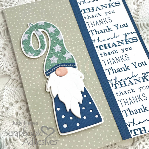 Gnome Thank You Card Tutorial by Judy Hayes for Scrapbook Adhesives by 3L