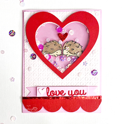 Hedgehog Valentine Shaker Card Tutorial by Ivy Pe for Scrapbook Adhesives by 3L