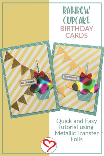 Rainbow Cupcake Birthday Cards by Shellye McDaniel for Scrapbook Adhesives by 3L