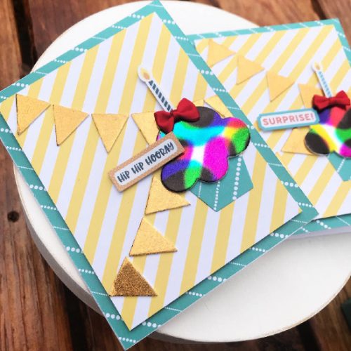 Rainbow Cupcake Birthday Cards by Shellye McDaniel for Scrapbook Adhesives by 3L