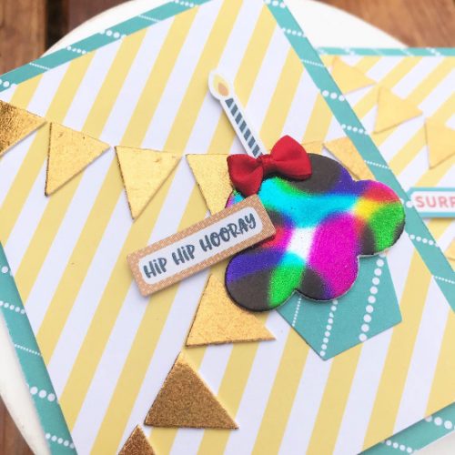 Rainbow Cupcake Birthday Cards by Shellye McDaniel for Scrapbook Adhesives by 3L