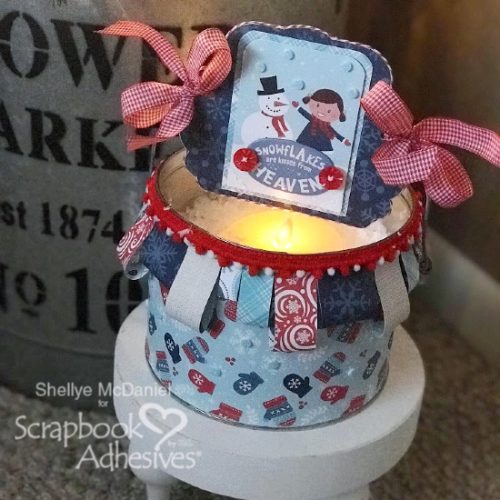 Snowy Altered Gift Pail by Shellye McDaniel for Scrapbook Adhesives by 3L