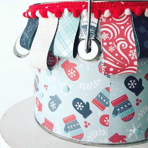 Snowy Altered Gift Pail by Shellye McDaniel for Scrapbook Adhesives by 3L