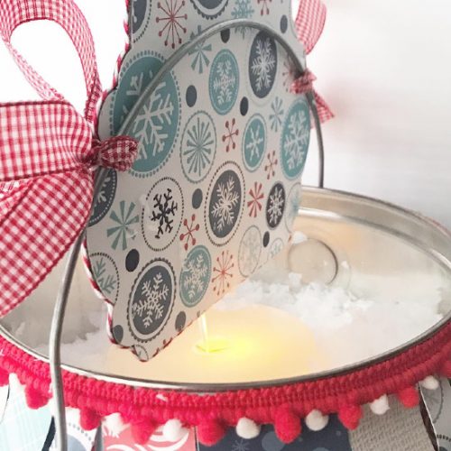 Snowy Altered Gift Pail by Shellye McDaniel for Scrapbook Adhesives by 3L