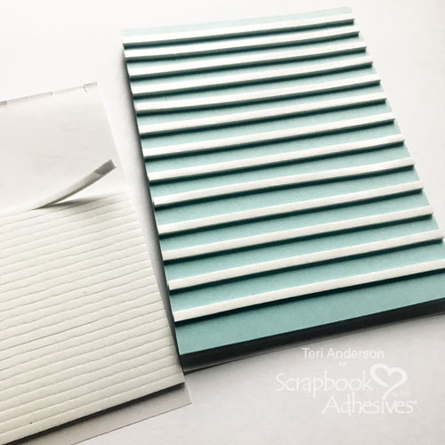 Hello Friend Striped Background Technique by Teri Anderson for Scrapbook Adhesives by 3L