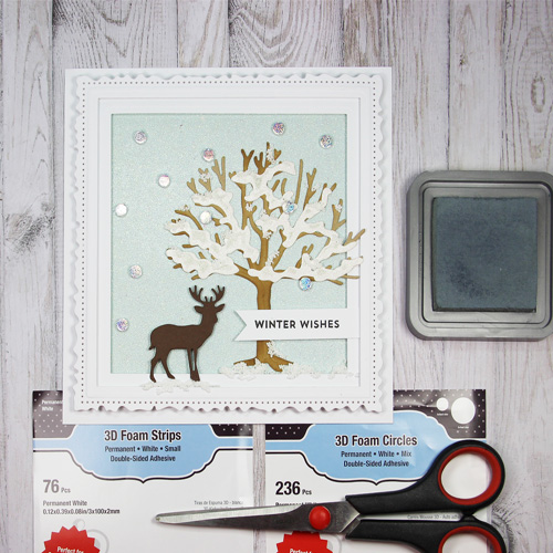 Framed Winter Wishes Card by Yvonne van de Grijp for Scrapbook Adhesives by 3L