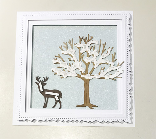 Framed Winter Wishes Card by Yvonne van de Grijp for Scrapbook Adhesives by 3L