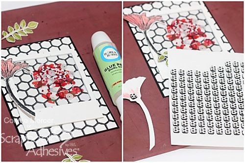 Queen Bee Shaker Card Tutorial by Connie Mercer for Scrapbook Adhesives by 3L