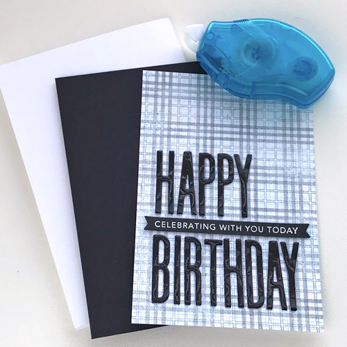 Bold and Simple Masculine Birthday Card by Judy Hayes for Scrapbook Adhesives by 3L