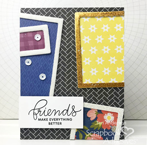 Framed Friends Fun Cards Tutorial by Teri Anderson for Scrapbook Adhesives by 3L 