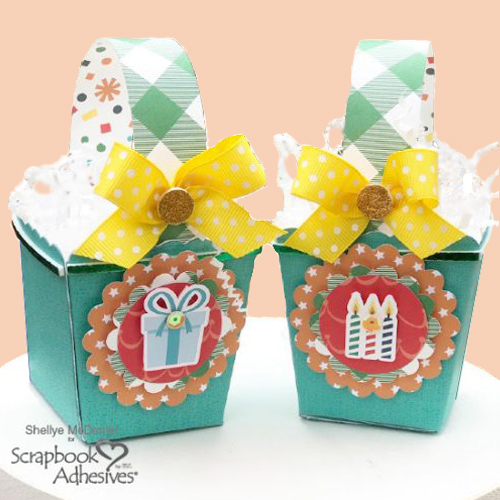 Birthday Party Favor Boxes by Shellye McDaniel for Scrapbook Adhesives by 3L