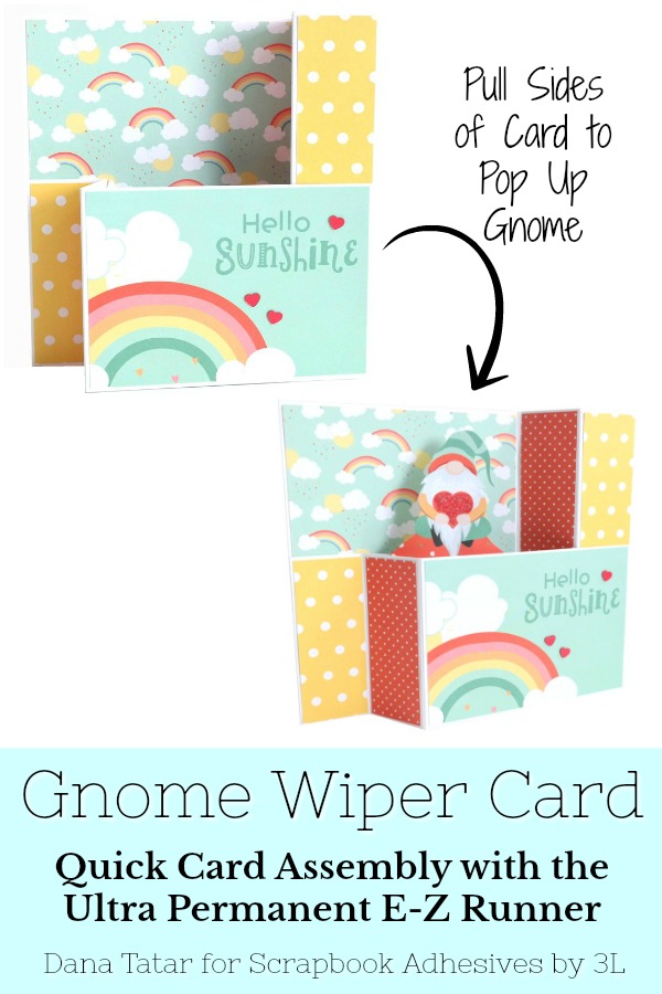 Gnome Wiper Card Tutorial by Dana Tatar for Scrapbook Adhesives by 3L 