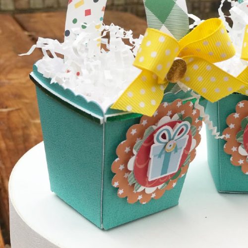Birthday Party Favor Boxes by Shellye McDaniel for Scrapbook Adhesives by 3L