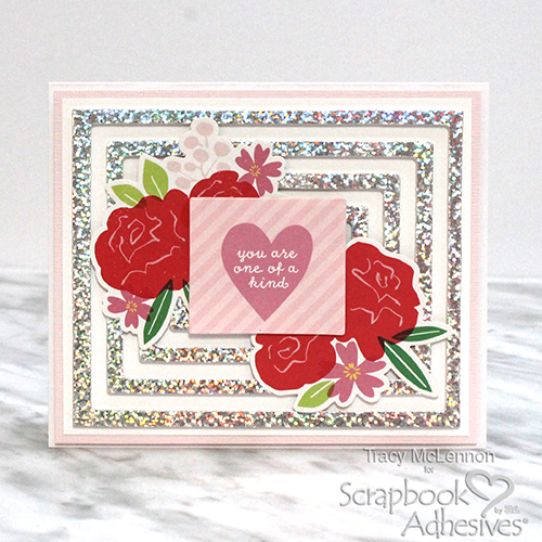 One of a Kind Foiled Frame Background Card by Tracy McLennon for Scrapbook Adhesives by 3L