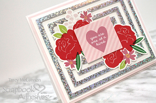 One of a Kind Foiled Frame Background Card by Tracy McLennon for Scrapbook Adhesives by 3L