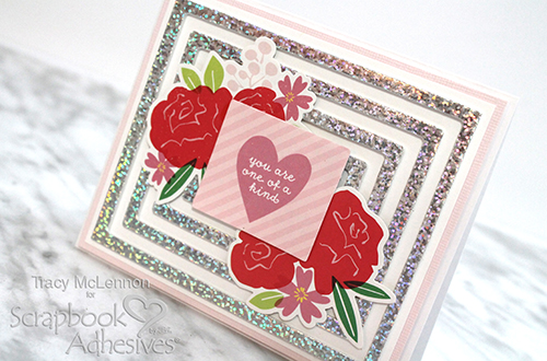 One of a Kind Foiled Frame Background Card by Tracy McLennon for Scrapbook Adhesives by 3L