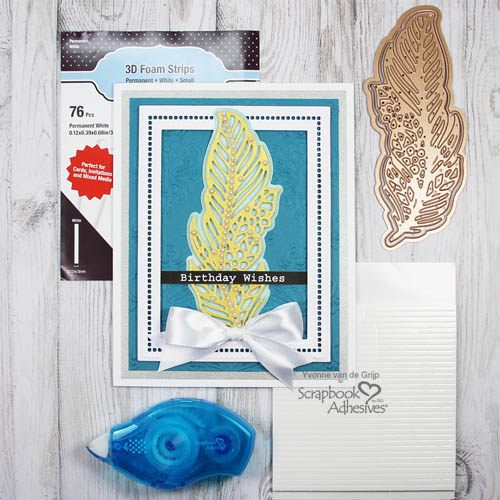 Birthday Wishes Card Tutorial by Yvonne van de Grijp for Scrapbook Adhesives by 3L Blog