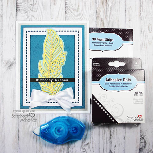 Birthday Wishes Card Tutorial by Yvonne van de Grijp for Scrapbook Adhesives by 3L Blog