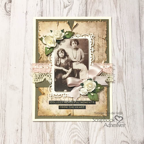 Beautiful Moments Vintage Photo Card by Yvonne van de Grijp for Scrapbook Adhesives by 3L