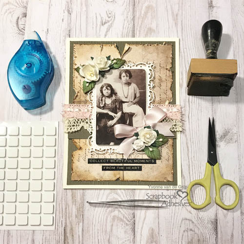 Beautiful Moments Vintage Photo Card by Yvonne van de Grijp for Scrapbook Adhesives by 3L