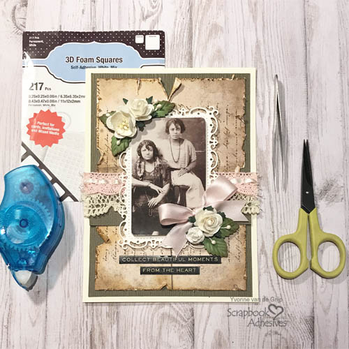 Beautiful Moments Vintage Photo Card by Yvonne van de Grijp for Scrapbook Adhesives by 3L