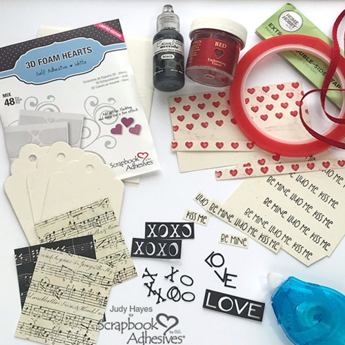 Valentine's Day Heart Tags by Judy Hayes for Scrapbook Adhesives by 3L