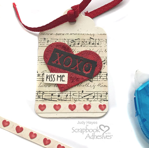 Valentine's Day Heart Tags Tutorial by Judy Hayes for Scrapbook Adhesives by 3L