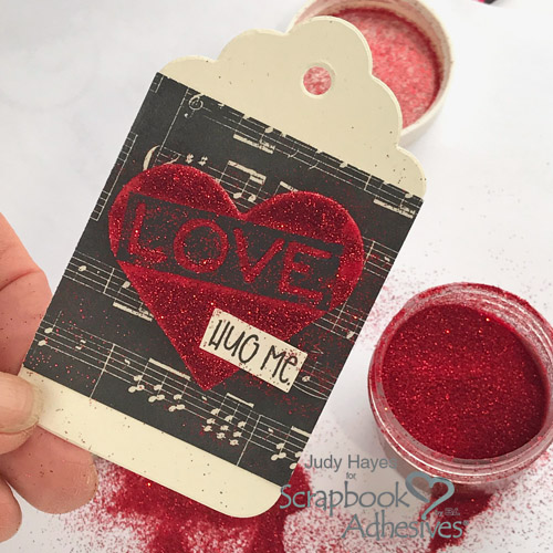 Valentine's Day Heart Tags Tutorial by Judy Hayes for Scrapbook Adhesives by 3L