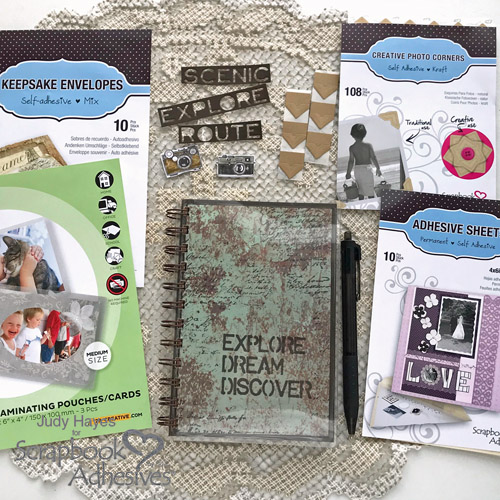 DIY Travel Journal by Judy Hayes for Scrapbook Adhesives by 3L