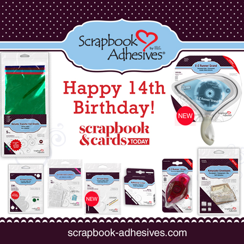 Happy 14th Birthday Celebration and Giveaway with Scrapbook and Cards Today Magazine - Scrapbook Adhesives by 3L Giveaway Image