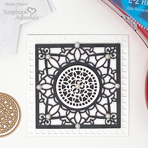 All Occasion Lace Square Card Tutorial by Margie Higuchi for Scrapbook Adhesives by 3L