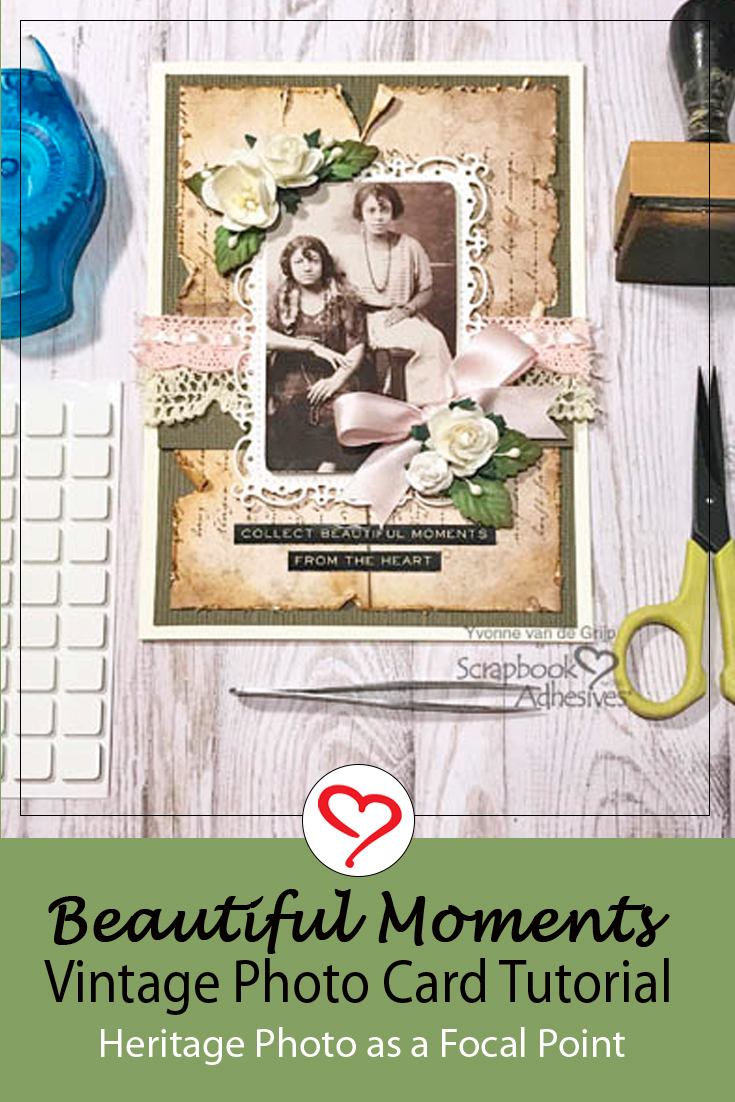 Beautiful Moments Vintage Photo Card by Yvonne van de Grijp for Scrapbook Adhesives by 3L