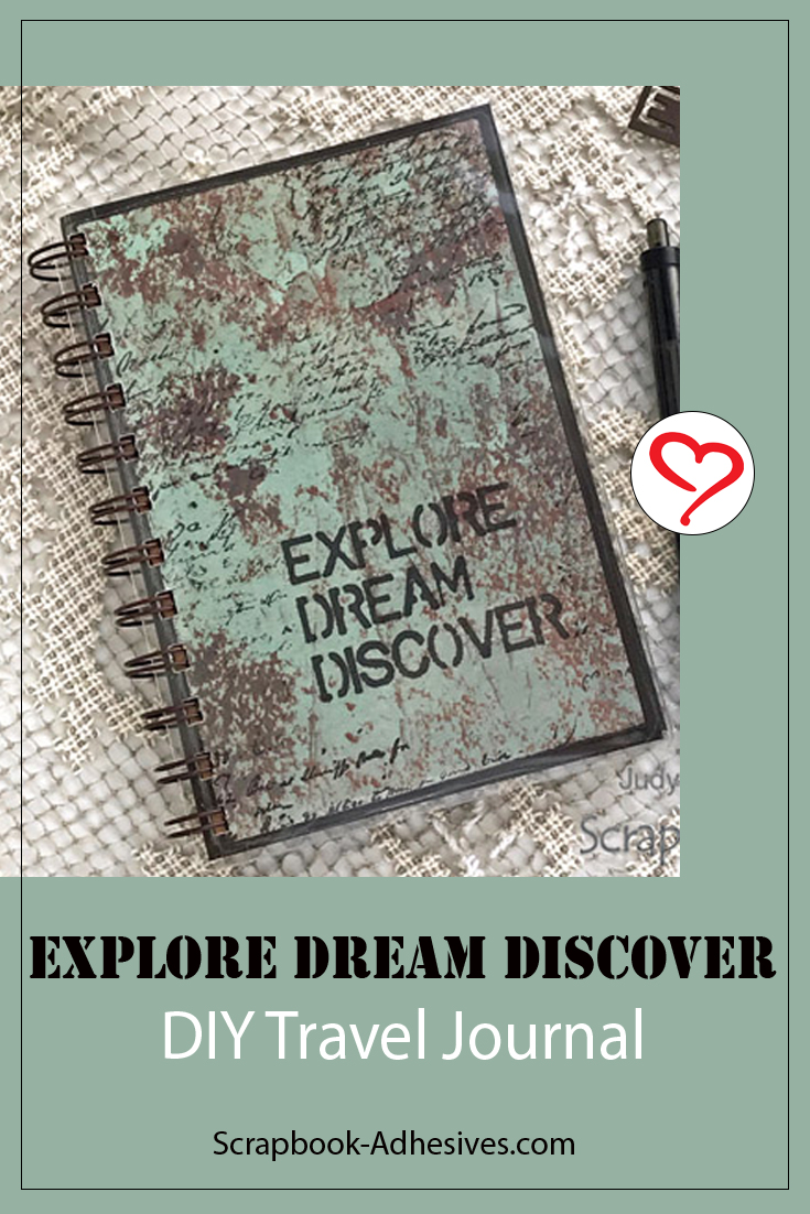 DIY Travel Journal by Judy Hayes for Scrapbook Adhesives by 3L Pinterest