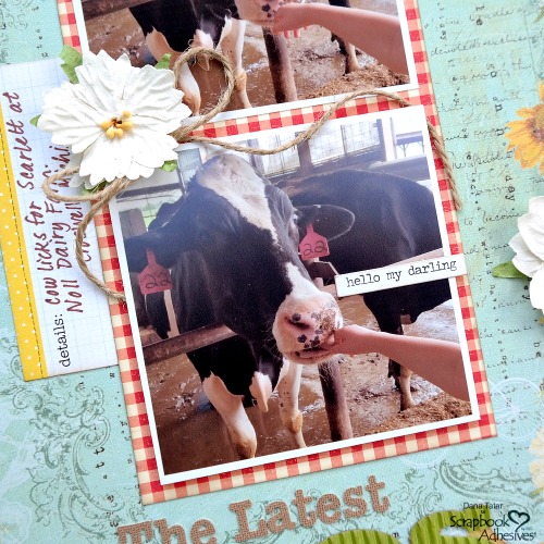 DIY Cow Print Paper with Adhesive Sheets by Dana Tatar for Scrapbook Adhesives by 3L