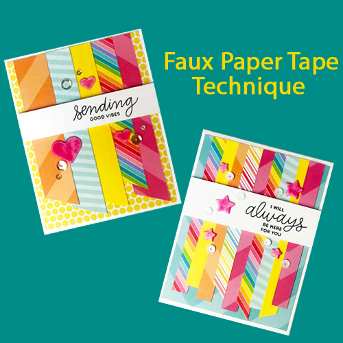 Faux Paper Tape Technique by Teri Anderson for Scrapbook Adhesives by 3L