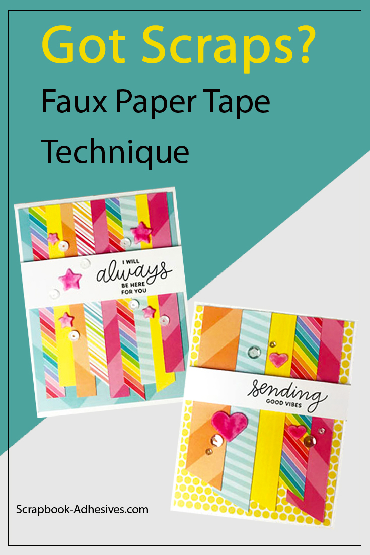 Faux Paper Tape Technique by Teri Anderson for Scrapbook Adhesives by 3L Pinterest