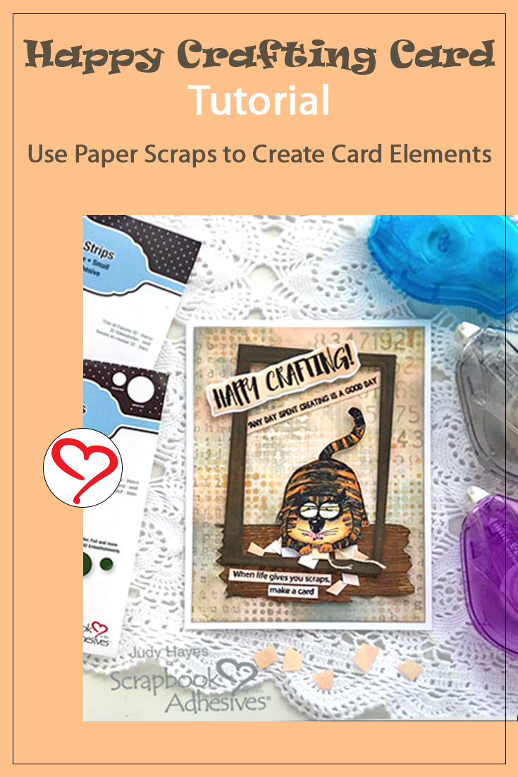 Happy Crafting Scrap Card by Judy Hayes for Scrapbook Adhesives by 3L Pinterest