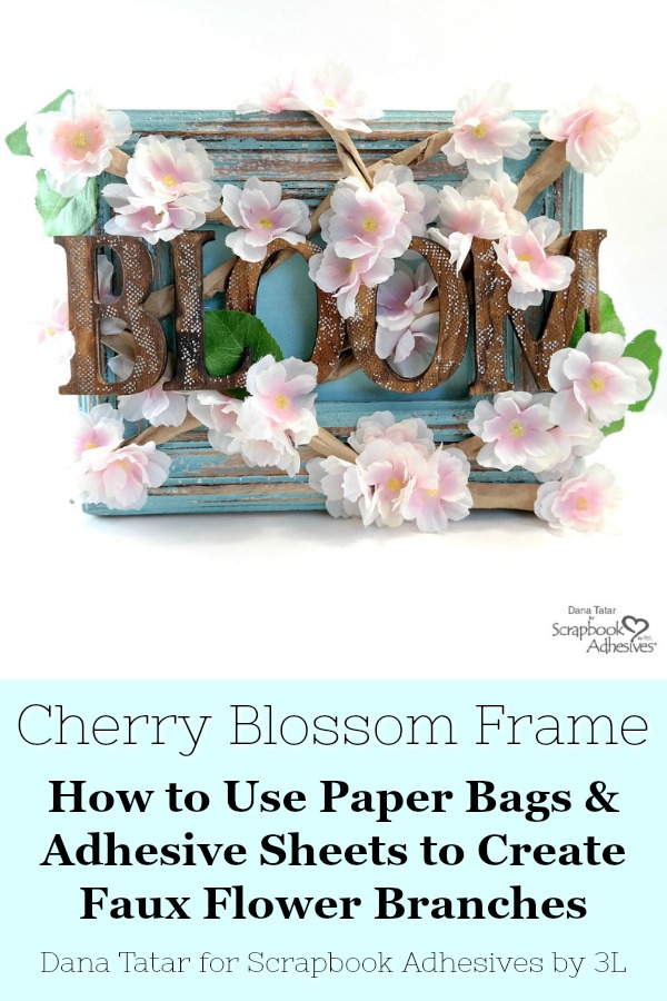 Cherry Blossom Frame Tutorial by Dana Tatar for Scrapbook Adhesives by 3L Pinterest