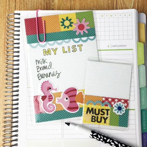 Dry-Erase Shopping Lists for Planners by Teri Anderson for Scrapbook Adhesives by 3L 